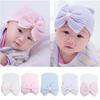 Baby Beanie Bowknot Rhinestone Cotton Soft Skin-friendly Knitted Hat for Party