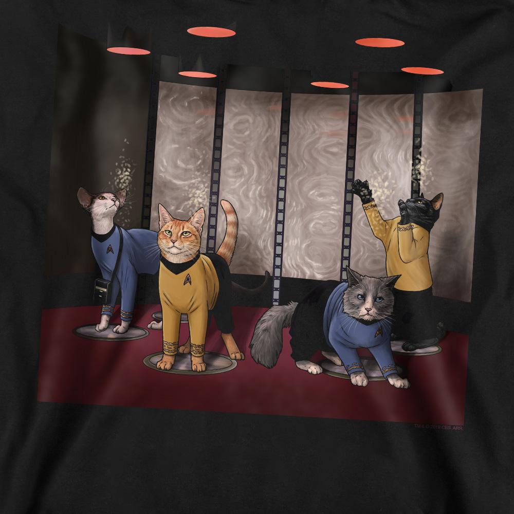 STAR TREK Unisex Adult Beam Meow Up Sweatshirt