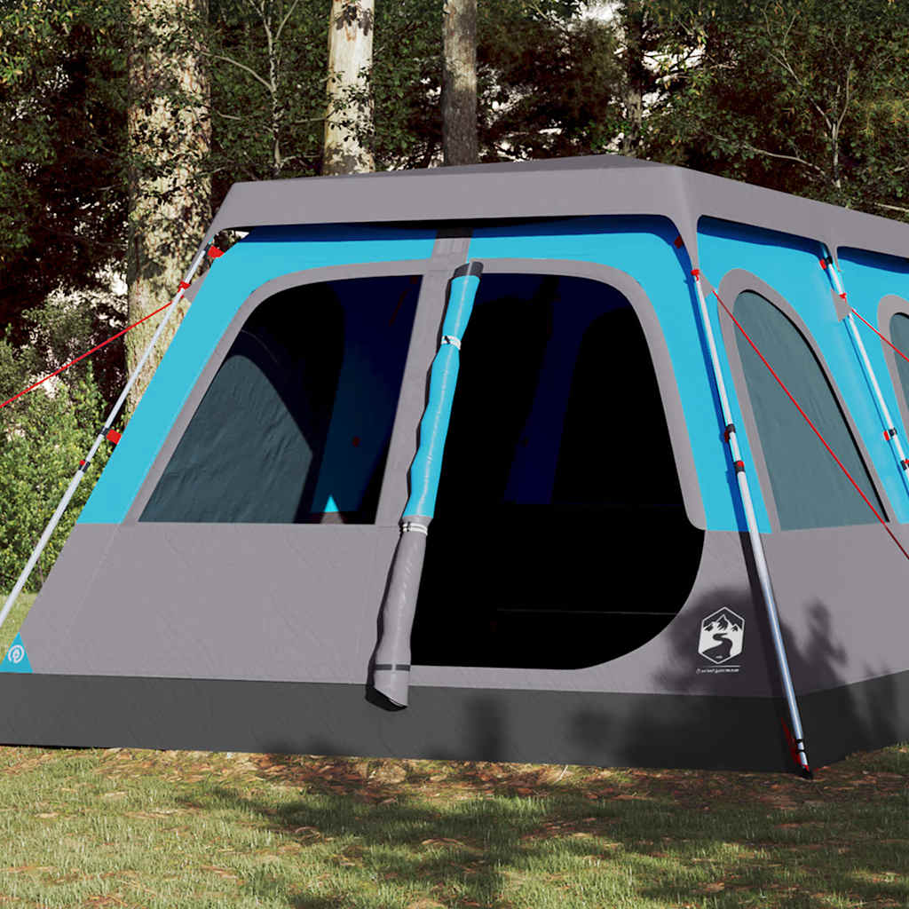 Dome Family Tent for 10 People Blue Quick Release