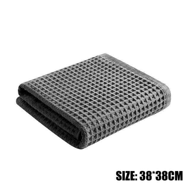 Microfiber Car Wash Towel Cleaning Cloth Honeycomb Pineapple Grid Towels Waffle Absorbent Rag Car Detailing Cleaning Tools