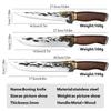 High-Carbon Steel Forged Butcher Boning Knife Kitchen Meat Cleaver Handmade Fishing Knives with Wood Handle