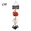 Retro Distressed Holiday Plaque Happy Halloween Wooden Sign, Spooky Pumpkin Ghost Cat Bat Door Hanger, Wall Decor Rustic Farmhouse Hanging Sign
