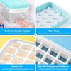 Ice Cube Tray with Lid and Bin Ice Trays for Freezer Ice Cube Trays for Freezer with 2 trays Container Lid&Ice Scoop BPA Free