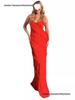 European-American Backless Spaghetti Strap Wave Slim-Fit Slit Maxi Dress