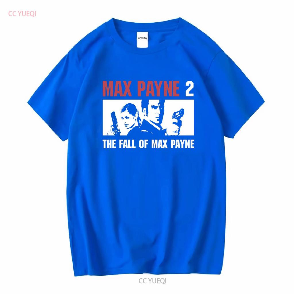 2003 The Fall of Max Payne 2 Video Game Promo Vintage T shirt Size M Black Y2K vintage Washed Breathable designer clothes