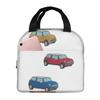 Austin Mini Cooper Insulated Lunch Bag for Women Kids Leakproof Food Boxes Thermal Lunch Box Tote