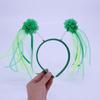 Adult Saint Patricks Day Headband/Magic Wand Green Color Irish Party Festival Flower Hair Hoop for Teens Headpiece