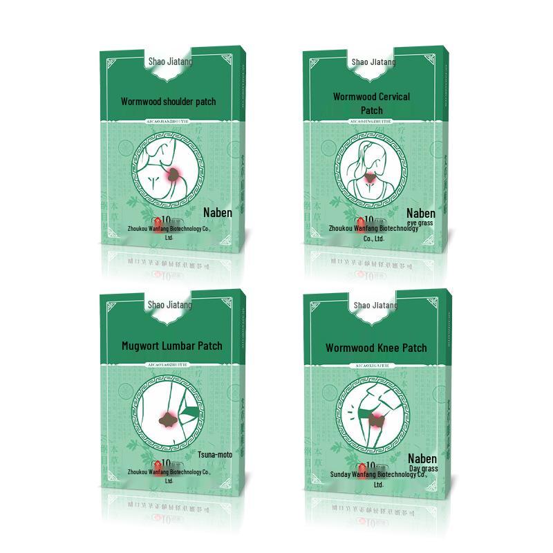 Plastry przeciwbólowe z bylicą pospolitą: Plastry rozgrzewające moksą na szyję, lędźwie, ramię, kolano, stawy