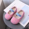 Summer Girl's Sweet Flat Shoes Round Toe Elastic Band Spotted Stylish Kid's Sandals Solid Colors All-match Children Shoe 4-6Y