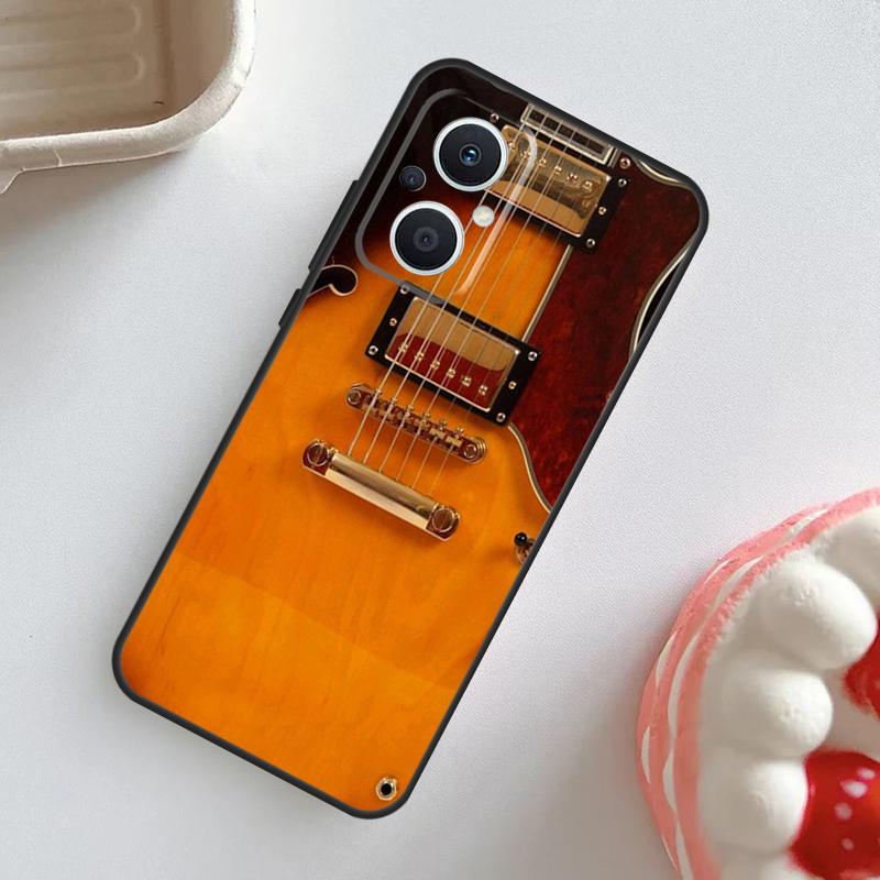 Guitar Violin Fiddle Music Case For OPPO Reno 7 8 6 5 4 Lite 8T 4Z 5Z 11 F 10 Pro OPPO Find X6 X5 Pro X2 X3 Neo Cover