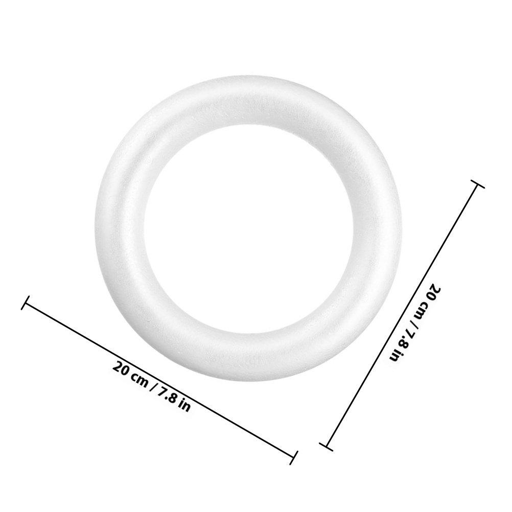 DIY Round Foam Circle Unfinished Craft Ring Painting Wreath Party Decoration Foam Circles for Crafts Novelty Foams Circle