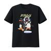 Vintage Retro Pingu Pinguin Familie Noot Lustiger Druck Lässiges T-Shirt vintage Grafik Streetwear Leicht Mode Stilvoll