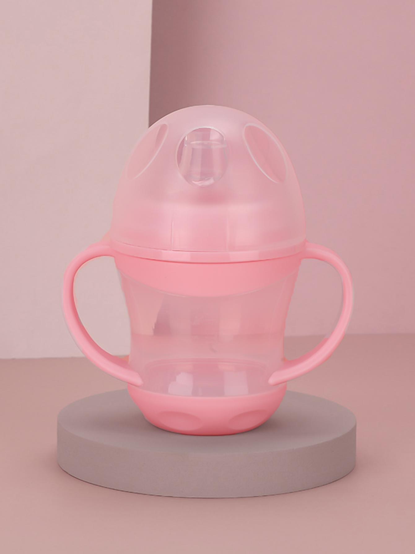 

Детская обучающая кружка объемом 160 мл, герметичная и устойчивая к падениям детская кружка-утконос, переносная кружка для воды с крышкой и ручкой розовый