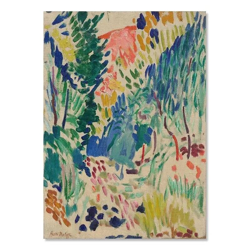 Matisse Retro-Poster und Drucke, abstrakte Landschaft, Wandkunst, Vintage-Leinwandgemälde, Wandbilder für Wohnzimmer, Heimdekoration