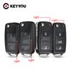 2/3 Buttons Folding Car Remote Key Flip Key Shell For Volkswagen Vw Polo Passat B5 Tiguan Golf Seat Skoda Auto Blank Key