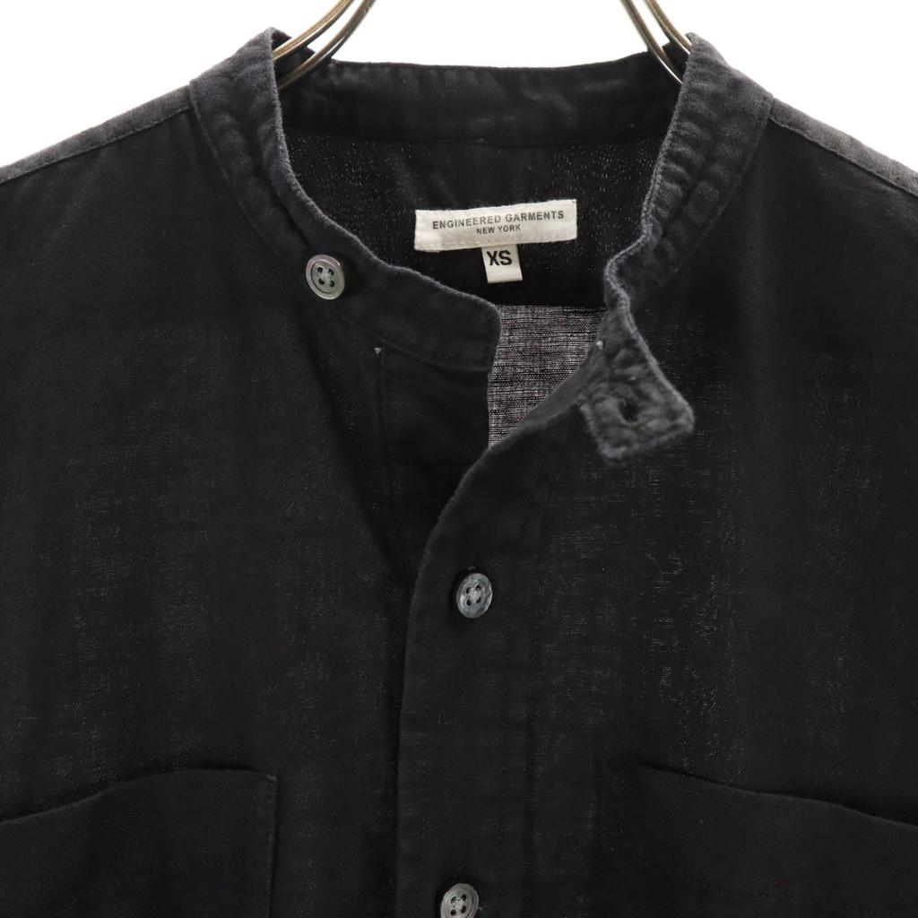 ENGINEERED GARMENTS Wyprodukowano w USA Mieszanka lnu Koszula z długim rękawem zapinana do połowy Męska Używana