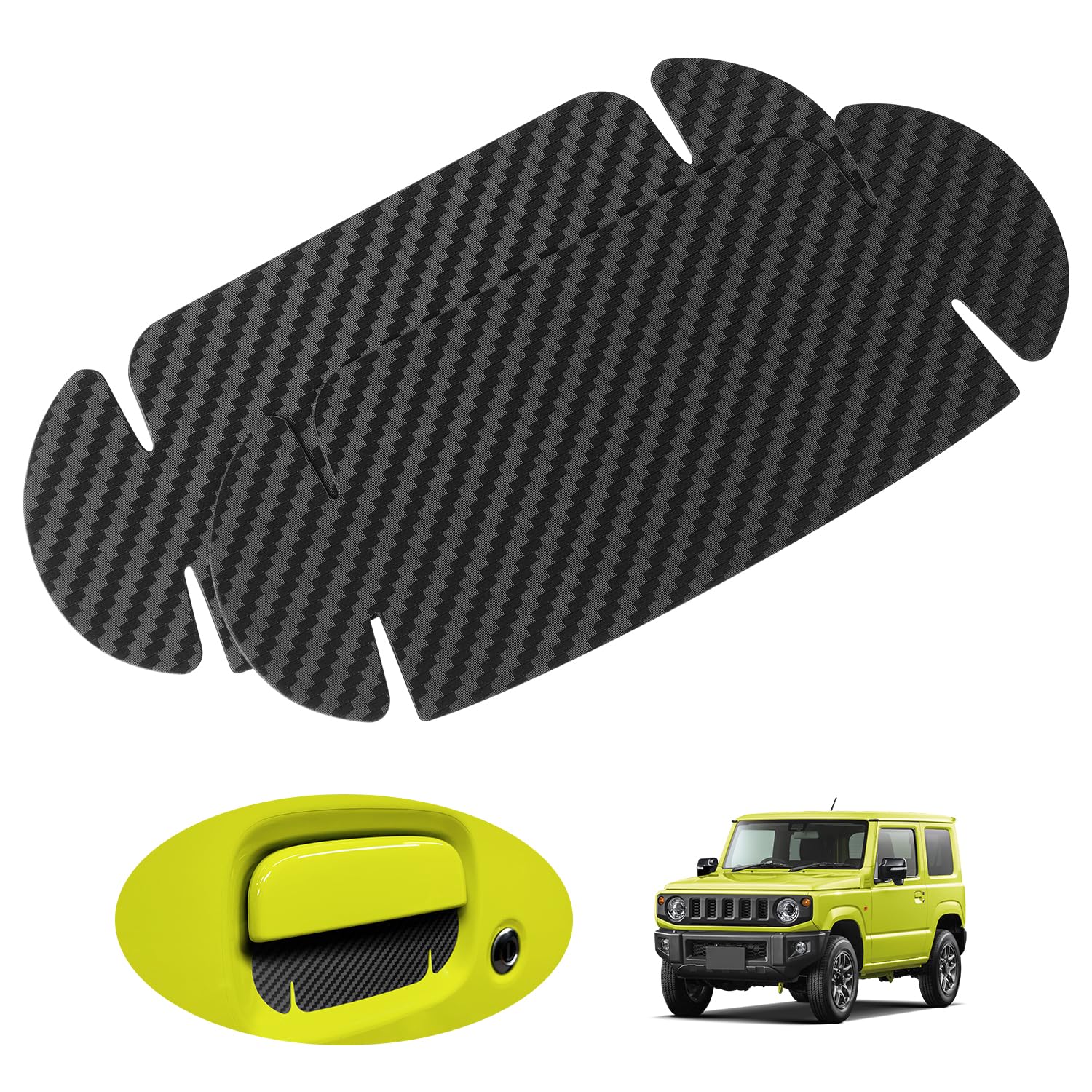 

AUTO SPEC Jimny SIERRA Nomade JC74 JB74 JB64 Магнитный протектор ручки двери Защита двери, июнь 2018 г.-наст. время, комплект из 2 штук чёрный