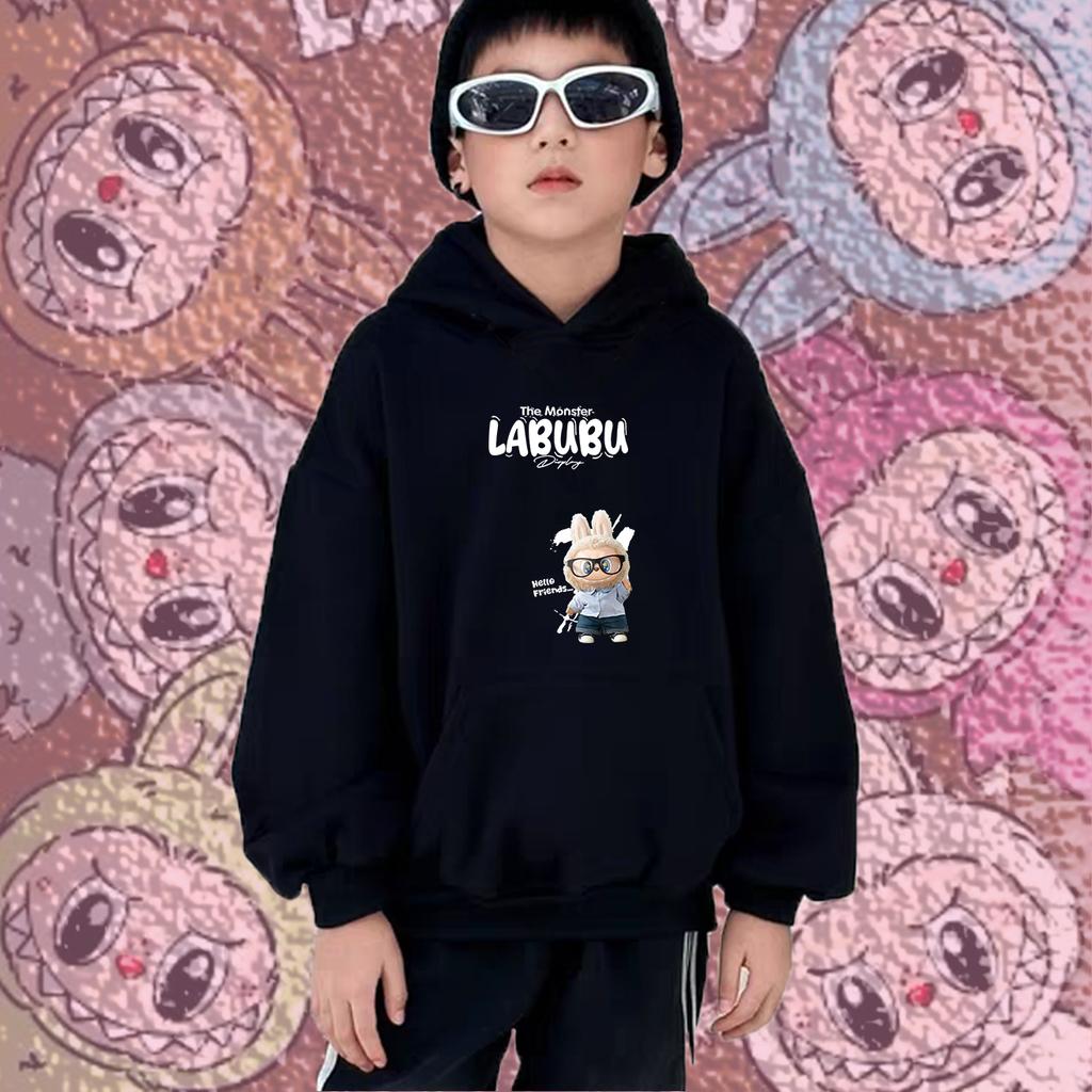 Dětská mikina Nová trendy Labubu Dětská Roztomilá Kreslená Ležérní Denní Mikina 100-160cm Chlapci Dívky