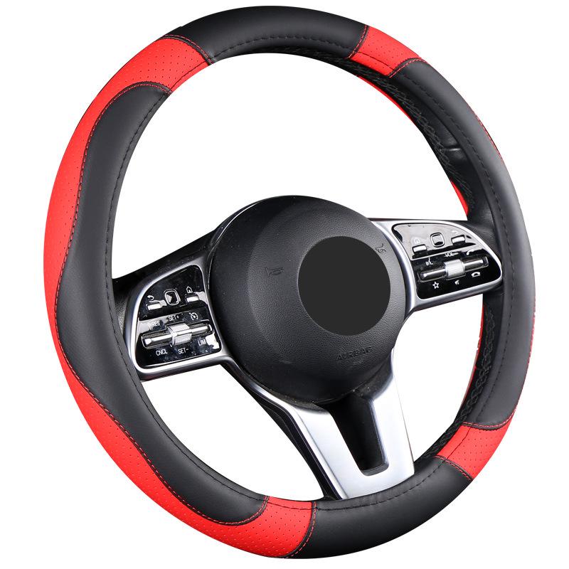Women's Universal Cartoon Steering Wheel Cover - Four Seasons Carbon Fiber Texture