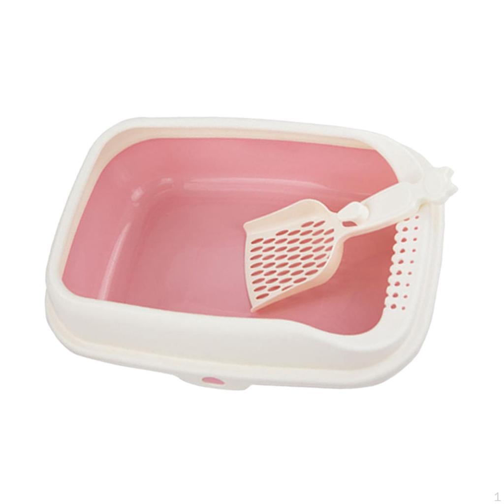 Cat Litter Box Open Top Kitty Tray Potty Toilet Bedpan for Bunny