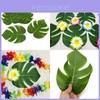Conjunto de Folhas de Poliéster Verde Vibrante Para Decorações de Festa Luau Havaiano Tropical e Moana