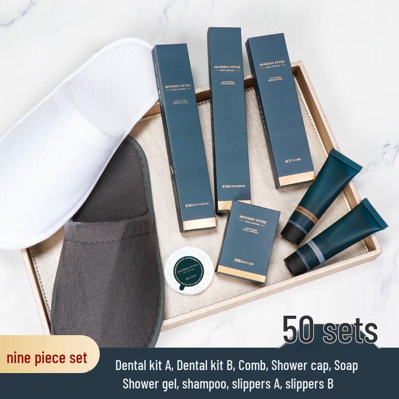 Disposable 9-Piece Travel Toiletries Set