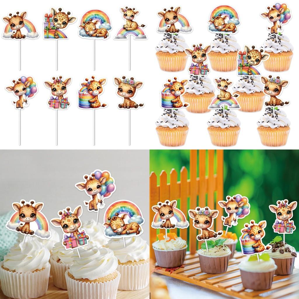 Animal Card Theme Insertion Plugin Decor With Giraffe And Rainbow For Birthday