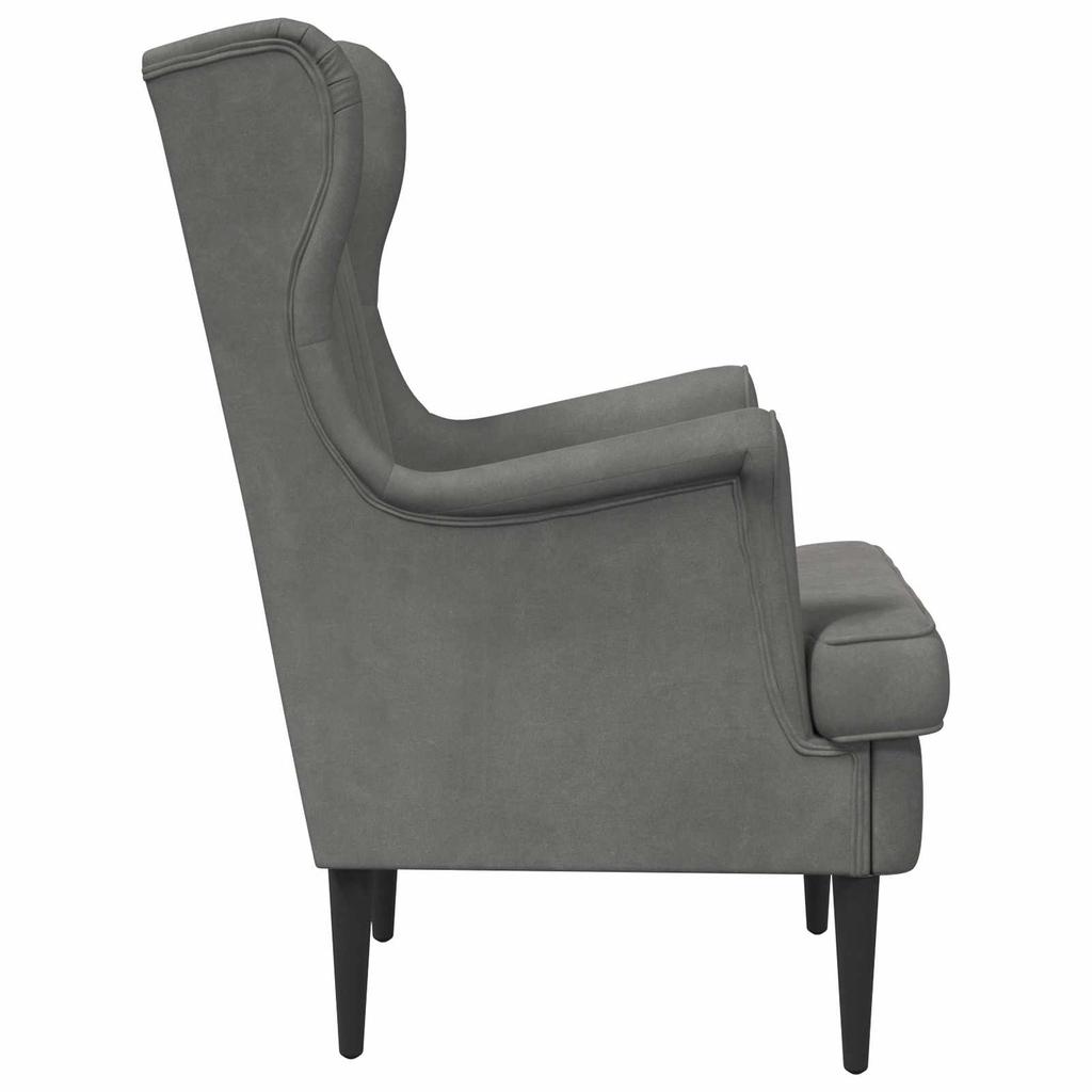 Armchair Dark Grey Velvet
