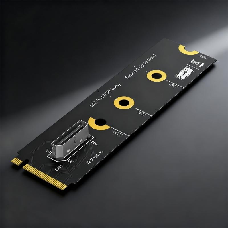 Widely Compatible M.2 2280 to SFF 8612 Adapter Featuring NVME PCIe Standards for Easy Storage Upgrades