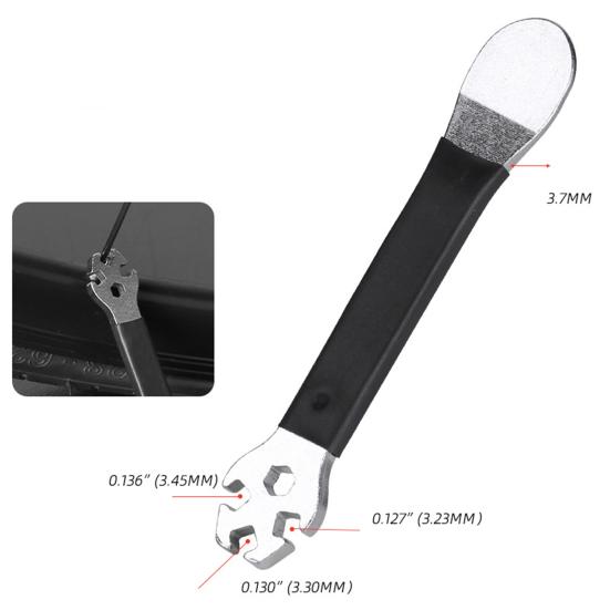 Bike Spoke Wrench Heavy Duty Non-slip Silicone Handle Cycling Road Mountain Bicycle Spoke Spanner Repair Maintenance Tool Bike Accessories