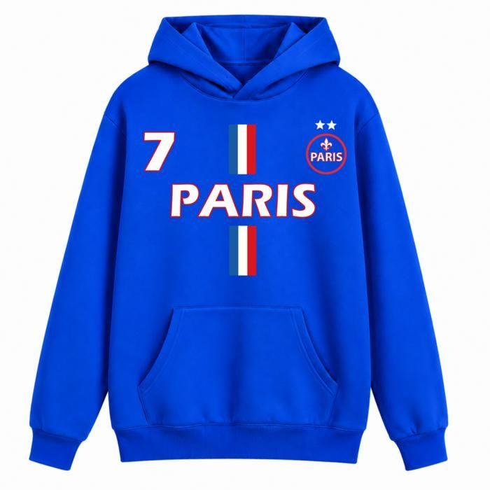 Survêtement Enfant Style Paris - Ensemble Sweat à Capuche bleu royal et Pantalon (3-14 ans) - Bleu royal