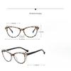 Fashion TR90 Personalized Photochromic Myopia Glasses Ladies' Cat Eye Color Blocked Blue Light Glasses Diopter To -4.0