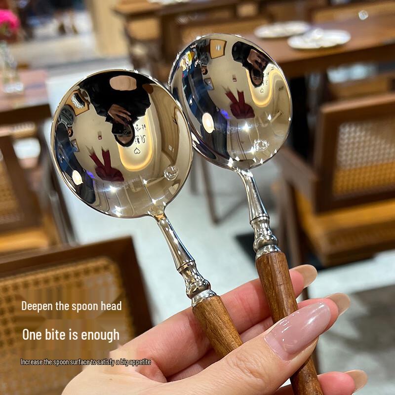 Stainless Steel Long-Handle Soup & Rice Spoons