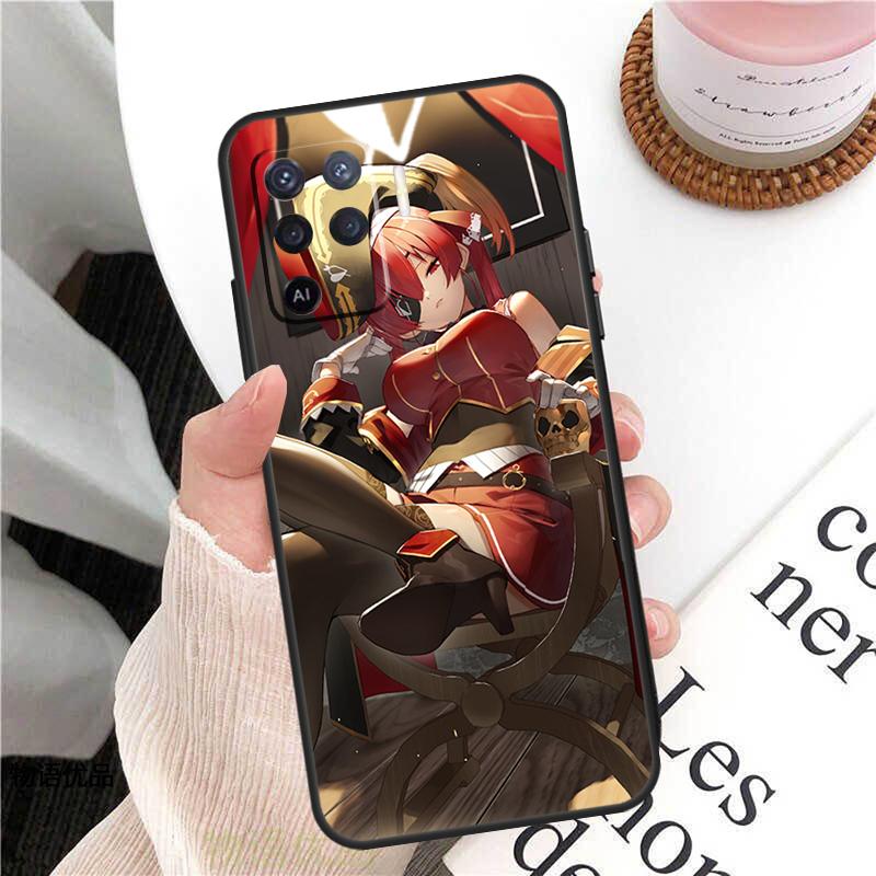 Houshou Marine Hololive Case For Oppo A78 A54 A74 A94 A17 A57 A77 A76 A16 A96 A18 A60 A80 A40 A38 A58 A98 A15 A5 Pro