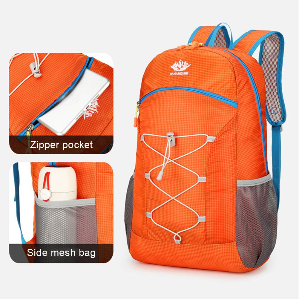 Portable Foldable Backpack Lightweight Waterproof Mountaineering Bag Ultralight Travel Daypack Bag For Men Women Outdoor Camping