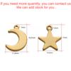 20-50 Piezas/lote Color Dorado Acero Inoxidable Estrella Luna Colgantes Colgante Para Pendientes Collar Pulsera Manualidades Fabricación de Joyería DIY