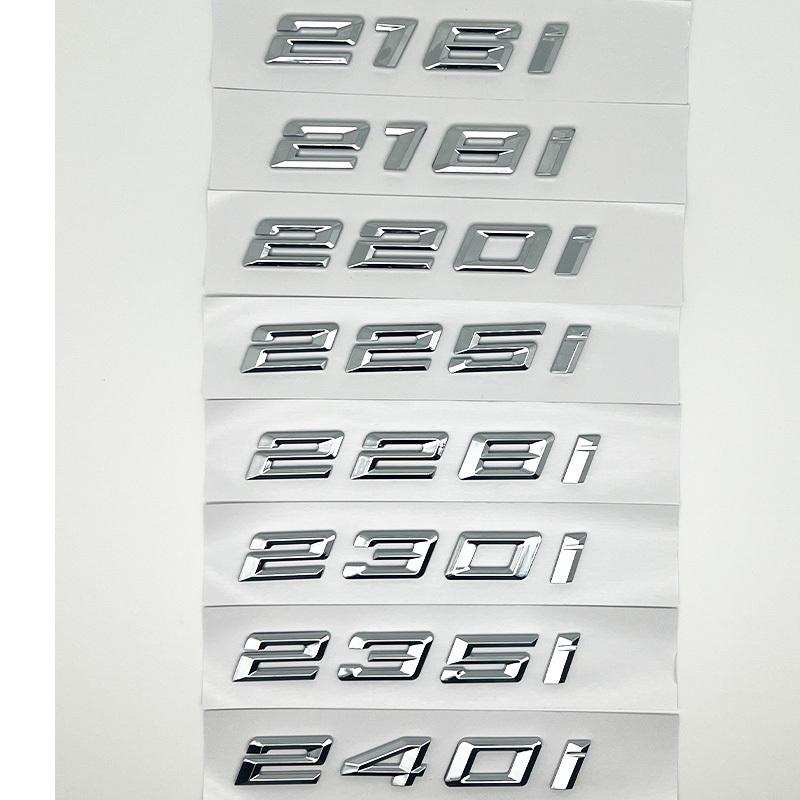 Emblema Adesivo Lettere Cromate in ABS per Baule Auto per BMW Serie 2 216i 218i 220i 225i 228i 230i 235i 240i F22 F23 F45 F46