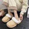 Autumn And Winter Women's Indoor Warm Soft Bottom With Velvet Toe Cotton Slippers