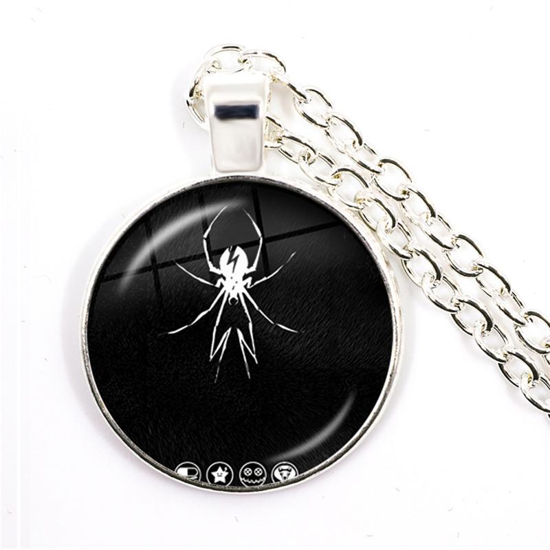 Punkové náhrdelníky Rocková kapela My Chemical Romance Kulatá skleněná kopule Kabošon Náhrdelník Módní Fanoušci Článkový řetěz Šperky