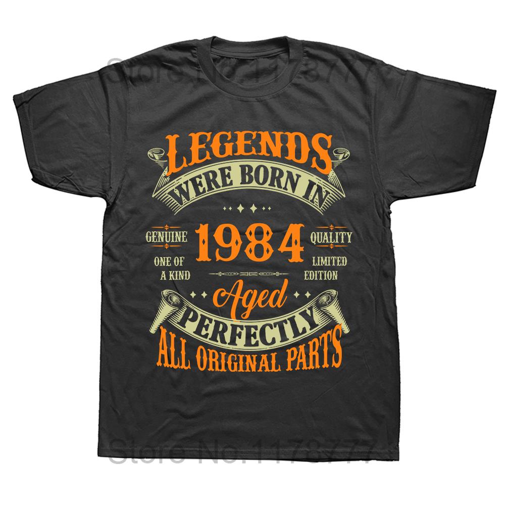 Made In 1984 Limited Edition Birthday Gift TShirt for Men Cotton T Shirts 40 Years Old Short Sleeve Tee Shirt Gift Idea Tops