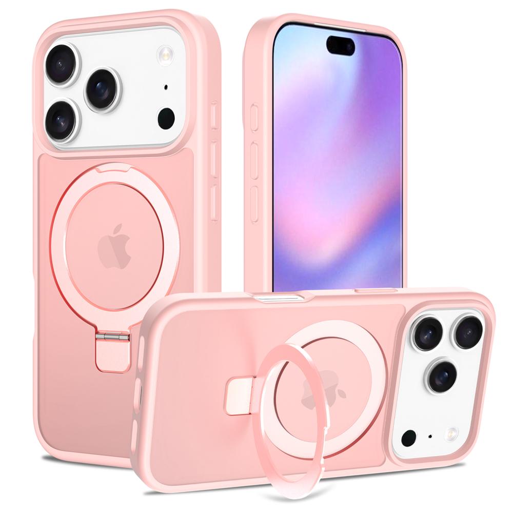 Metal Ring Bracket Magnetic for Magsafe Case For IPhone 17Air 16E 15 14 13 12 ProMax Plus Matte Shockproof Wireless Charge Cover