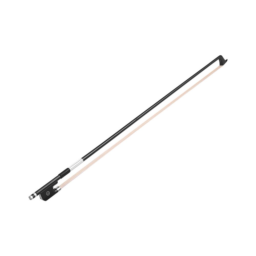 4 4 Cello Violoncello Bow Well Balanced Carbon Fiber Round Stick Ebony Frog White Horsehair Cello Parts Accessories
