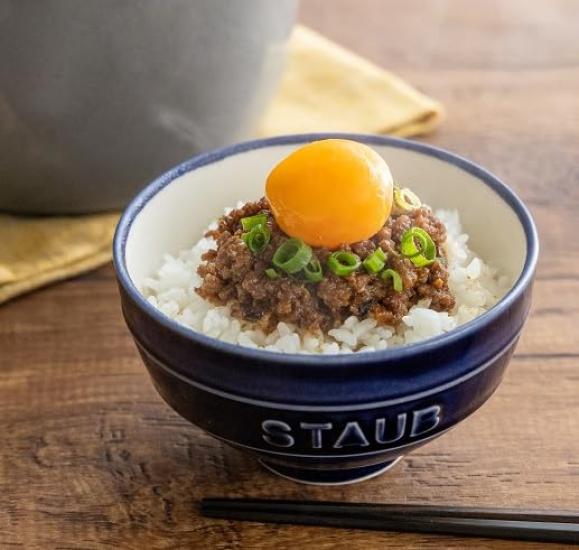 staub Ceramic Chawan Meoto Set KOHIKI White Blue L Made in Couple Bowl Rice Bowl Set Japanese Le Chawan "Le M/Grand Japan" [Authorized Product]