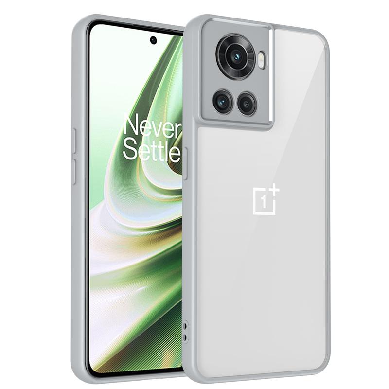 OnePlus 10R CPH2411 Case Plating Silicone Bumper Shockproof Clear Back Cover Hard Phone Case for OnePlus 10R Oneplus10R CPH2411