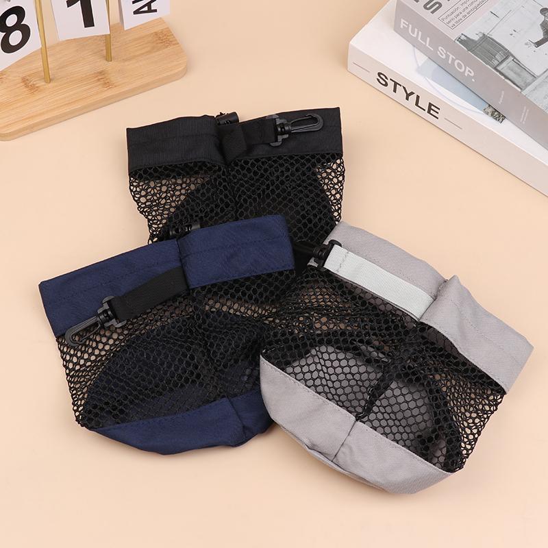 1PC Golf Ball Pouch Bag - High-Quality Mesh Nylon Drawstring Closure with Convenient Hanging Plastic Clip for Easy Storage