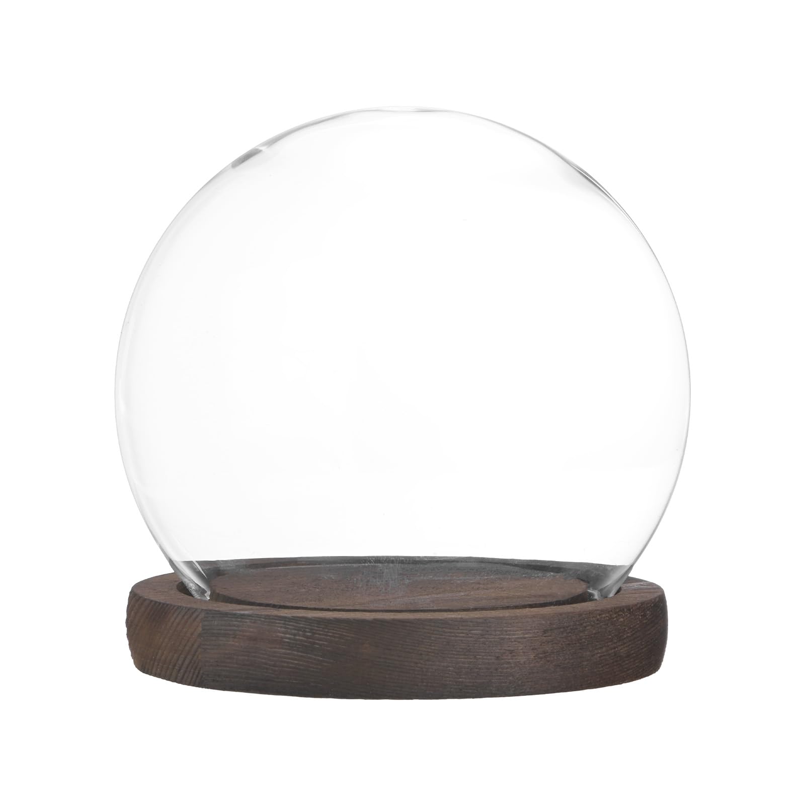 

METERXITY Crochet Glass Dome, 4.7 D Ball Jar, Glass Display Case for DIY Snow Globes, Small Plants, Flowers, Candles, Models, and Souvenirs [White]