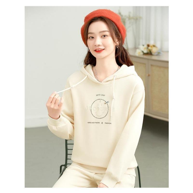 Hooded Sweatshirt Women's Spring Autumn Thin New Long-sleeved Top Blue Loose Slim Casual