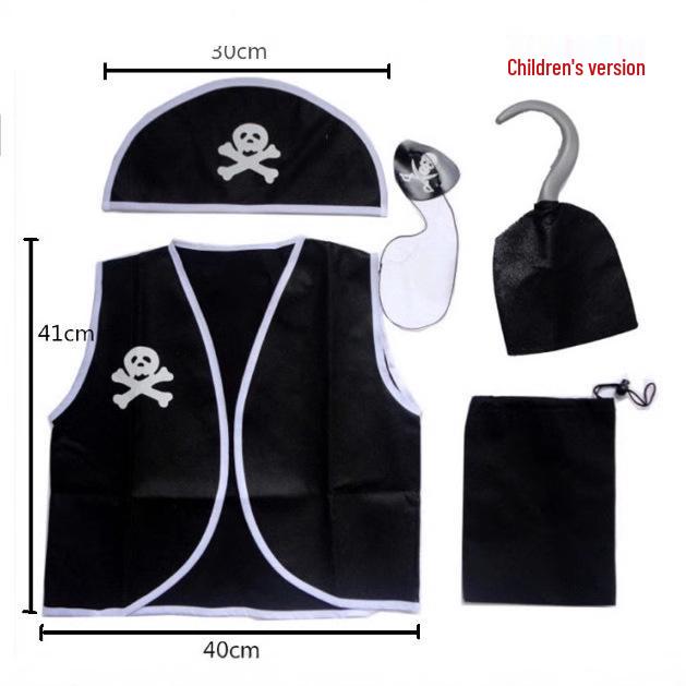 Adult Unisex Caribbean Pirate Costume - Non-Woven Fabric