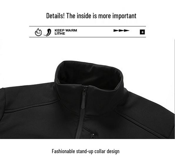 Unisex Fleece-Lined Softshell Rain Suit: Warm Winter Two-Piece Set