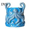 Umweltfreundlicher Pflanzenhalter 3D-gedruckter Oktopus-Blumentopf, Künstlerischer Küsten-Topf, Dekoratives Einzigartiges Schreibtisch-Accessoire Behälter für Kakteen,